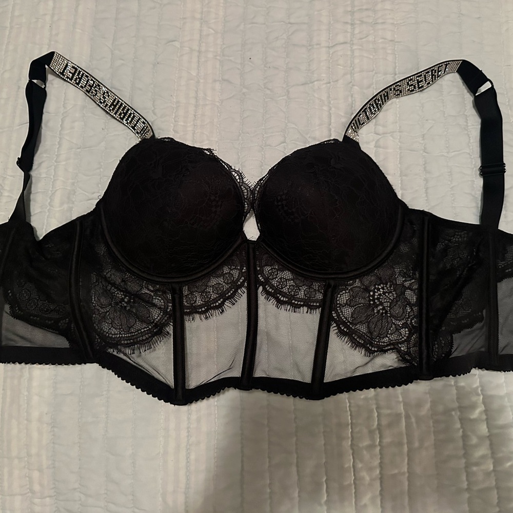 Victoria's Secret Black Mesh Lace Bra